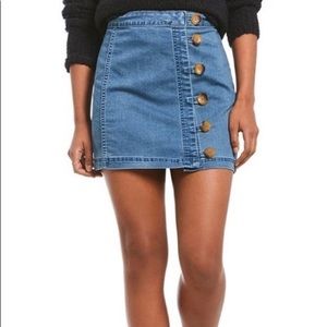 Free People Jean Skirt